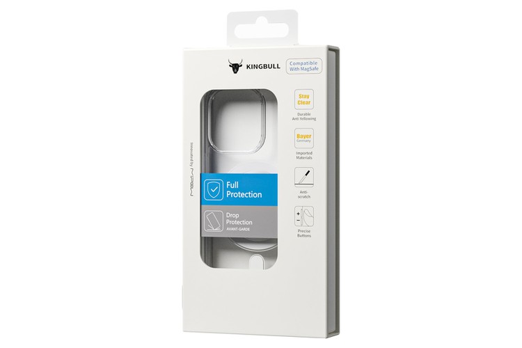 Ốp lưng magsafe iPhone 15 Pro Max Mipow nhựa cứng chống ố vàng, chống trầy, chống va đập trong suốt (No.00895185)